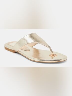 Dolce Vita Kittle Metallic Gold Women's Thong Sandal